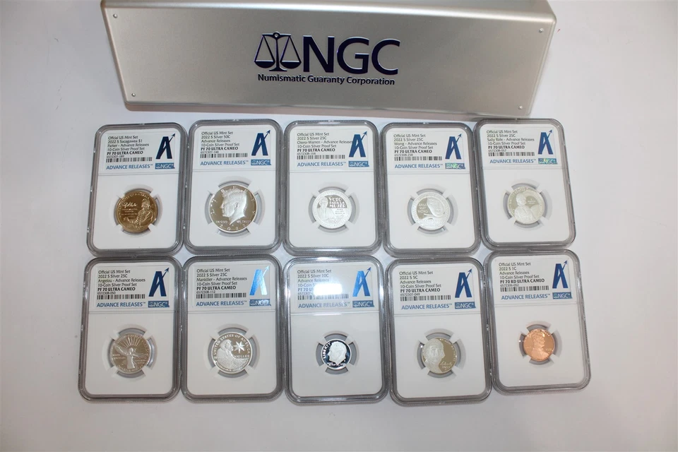 2022-S US Silver Proof Set NGC PF 70 Ultra Cameo Advance Release 10 Coin Set - Image 3 of 4