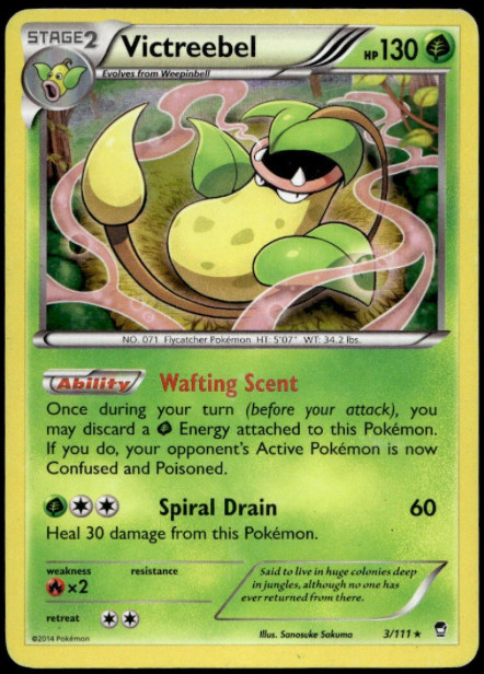 Pokemon - Victreebel - 3/111 - Furious Fists - Rare Holo - NM/M