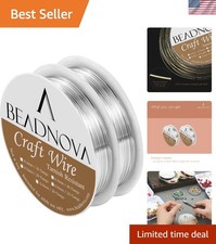 Bare Copper Wire Tarnish Resistant Jewelry Making Wire Silver Plated, 20 Gauge