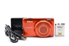  Near Mint Nikon COOLPIX S6500 Orange 16MP 12x Zoom Digital Camera From Japan