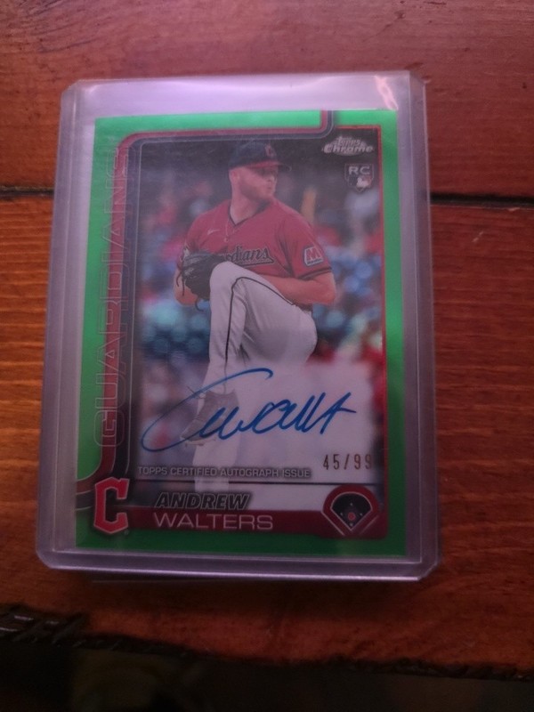 2025 Topps Chrome Update Series Andrew Walters #RA-AW Green Auto /99 Rookie (RC)