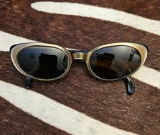 Vintage 1950's Selecta France CatEye Sunglasses Brown Women's