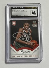 Giannis Antetokounmpo Autographed 2013 Panini Prestige Rookie Card CGC 9 Auto. rookie card picture