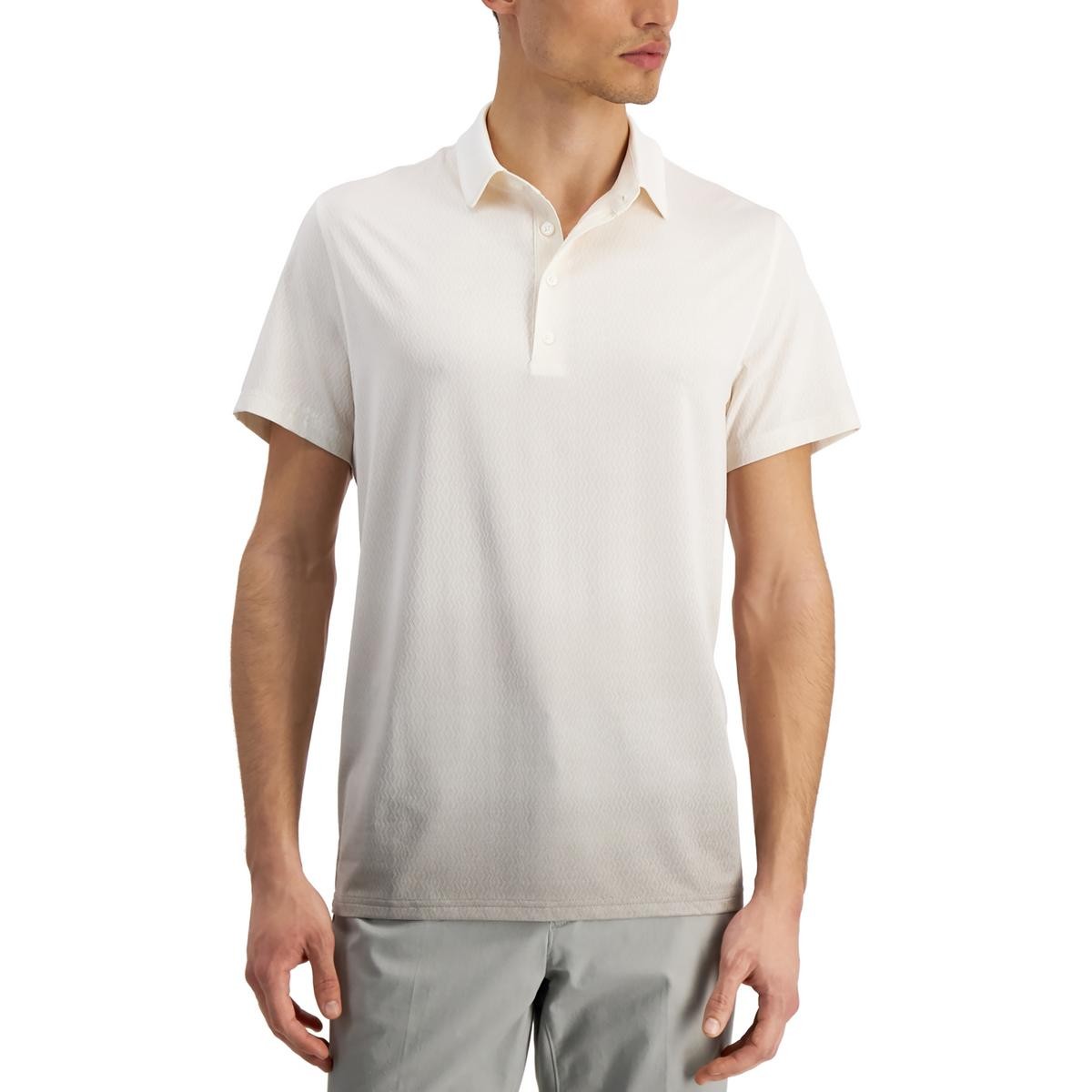 Мужская серая текстурированная футболка-поло с эффектом омбре от Alfani S BHFO 6461 2890₽