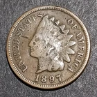 1897 Indian Head Cent Penny Antique U.S.A. Wheat Cent Dent Tough Coin