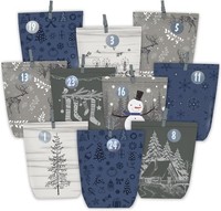 Adventskalender PapiertüTen 24 StüCk Mit Zahlenaufkleber Zum BefüLlen Dekorieren