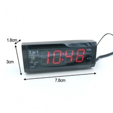 Car Electronics 3 In 1 Watch Voltmeter Thermometer Timer For 12v Suv And Sedan Car Electronics 3 In 1 Watch Voltmeter Thermometer Timer For 12v Suv And Sedan