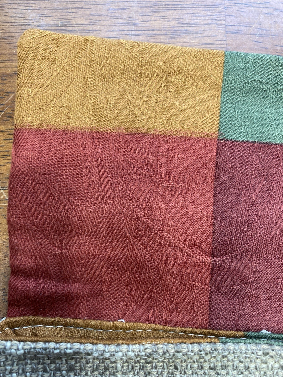 Ethenic Multicolored Patchwork Cloth Fold Over Cl… - image 4