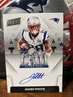 2022 Panini Super Bowl Signatures James White On Card Auto SB LIII Pats