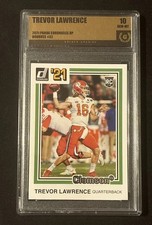 2021 Panini Chronicles Draft Picks Donruss Retro Trevor Lawrence  (RC) Golden 10