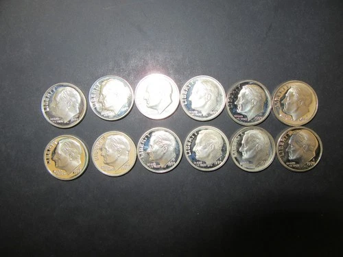 1999 S Silver Proof Dimes 12