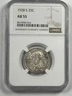 1928-S Standing Liberty Quarter : NGC AU55