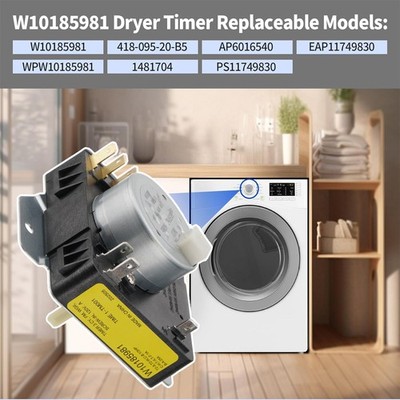 Upgraded W10185981 WPW10185981 Dryer Timer FOR Whirlpool,Maytag,Kenmore,Crosley