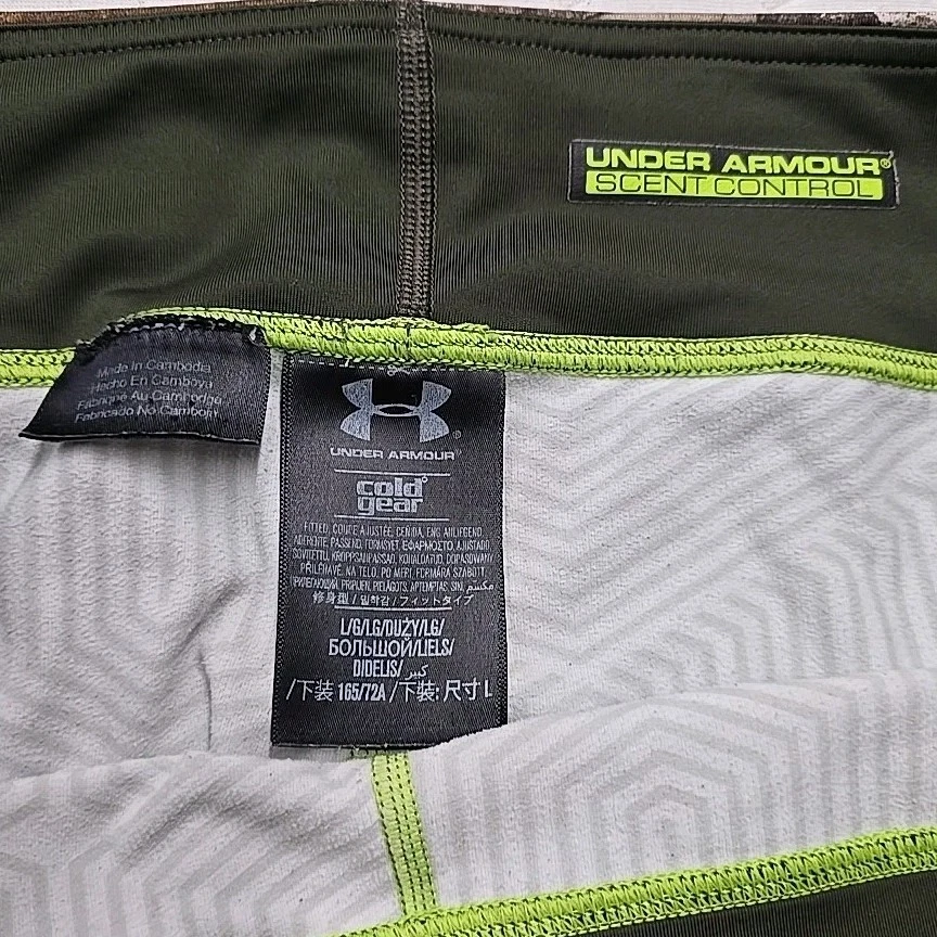 Leggings Under Armour Mujer Marrón Camuflaje Realtree Control de Olores Equipo Frío Talla L Foto 4 de 4