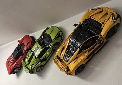 Wandhalterung für LEGO  Technic Supersportwagen (3D-Druck) 45 Grad