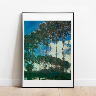 Monet Pappeln auf Den Epte Bäume Kunstdruck Poster Wandkunst Berühmten Kunst