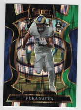 2025 Panini Select #21 Puka Nacua Black and Green Prizm Shock