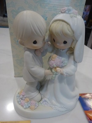 Precious Moments  I Give you My Love Forever True  129100 Wedding Bride Groom