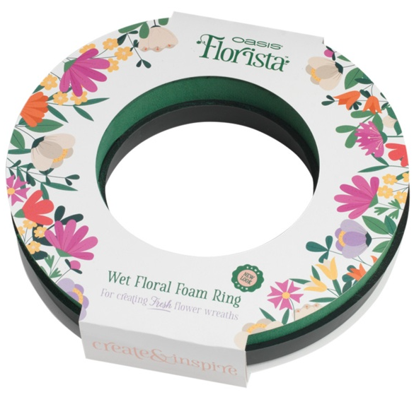 Oasis Floral Foam Wreath Ring Round Christmas Display Craft Brick Flower - 10""