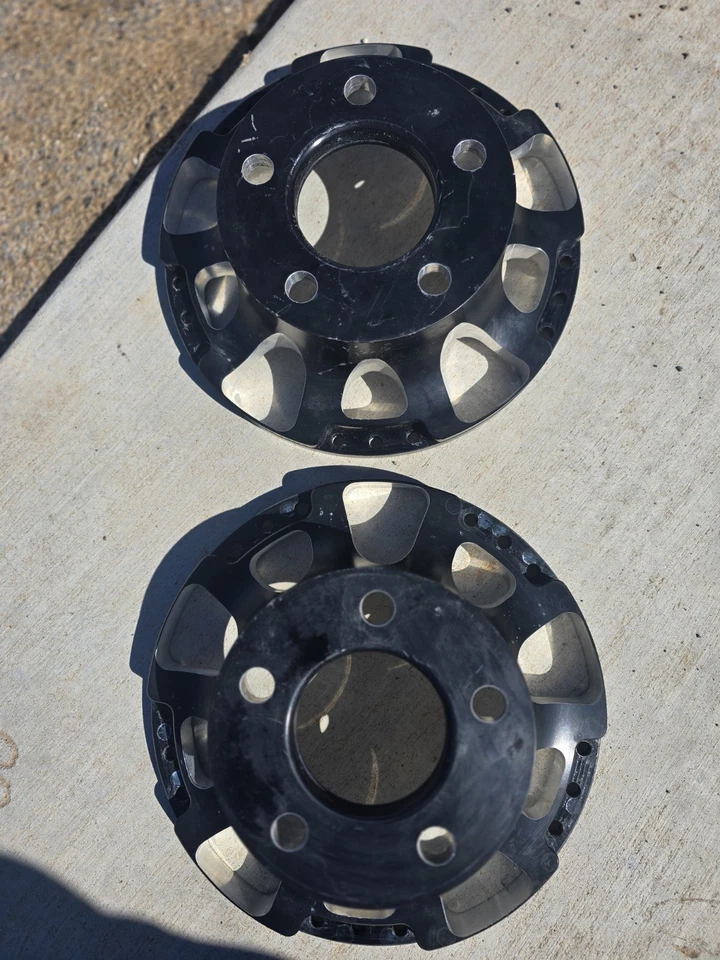 2 - 15" RC COMPONENTES NEGRO CORTE CONTRASTE RUEDAS CENTROS 5X5 NHRA Drag Race Foto 2 de 3