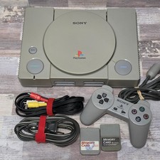 Sony PlayStation 1 PS1 Console Bundle Controller & Memory Cards Tested SCPH-5501