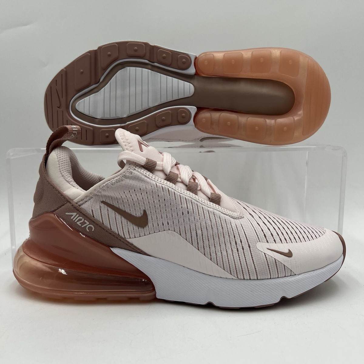 Womens Size 7 Nike Air Max 270 Pink White Trainer Sneakers HJ3222