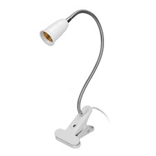 Desk Clip Clamp Lamp Holder LED E27 Light Socket Adjustable Neck Clip Lamp: