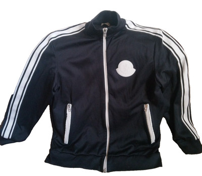 RARE Men’s Moncler Maglia Cardigan Black Jacket with White Patch Size XL