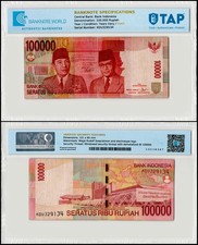 Indonesia 100000 Rupiah, 2004-2013, P-146, Used, Authenticated