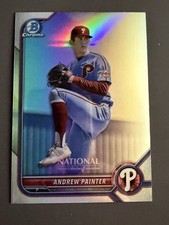 (1) 2022 Bowman Chrome Refractor National Phillies Andrew Painter RC RARE NSCC