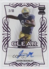2021 Leaf Trinity Clear Auto Pink Foil 2/30 Javon McKinley #CA-JMK Auto 0b67