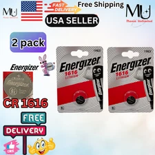 2X Pack Energizer CR 1616  ECR1616 Fresh Stock Lithium 3V Battery Exp Date 2033+
