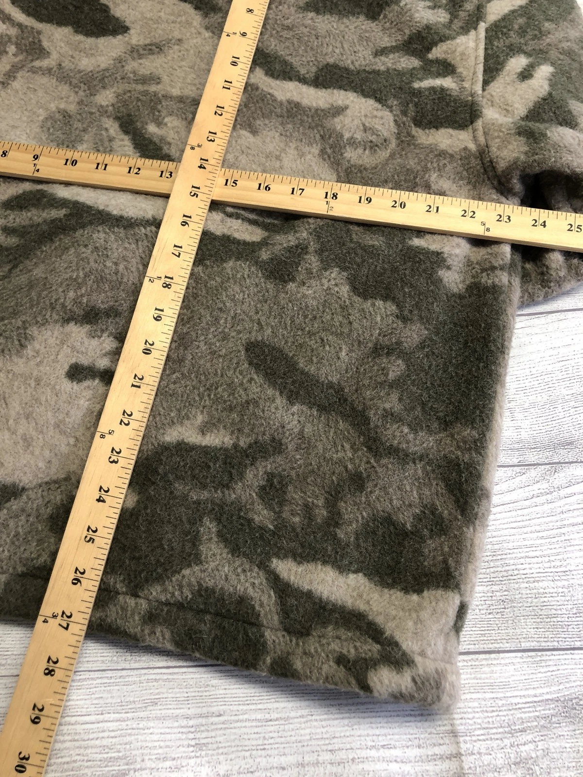 Cabela's Jacket Mens Medium Green Camo Fleece Full Zip Lined Hunting Outdoor - product detail image 10