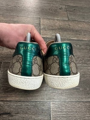 Gucci Ace “GG Boutique” Canvas Leather Sneakers 623236 sz6,5 | eBay