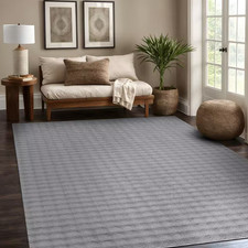 Aurora Grey Non-Slip Washable Area Rug, 5x7