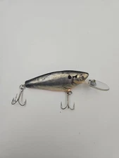Vintage Bagley's Small Fry Shad Lure 3" Long w/Brass Hardware