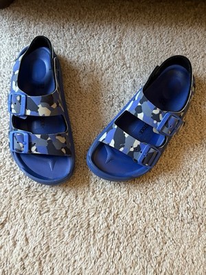NEW Birkenstock Mogami Birko-Flor Kids Size 33 US 2 Blue Camo Sandals
