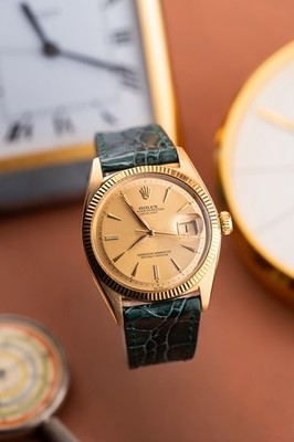 ROLEX DATEJUST 36mm 1601 GOLD 18Kt ANNO 1959 ORIGINAL ZIFFERBLATT AUTOMATIKUHR