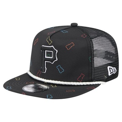 Men's New Era  Black Pittsburgh Pirates Gummy Golfer Trucker Snapback Hat