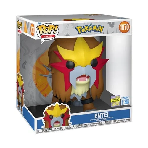 SDCC 2025 Exclusive Pokemon Entei Jumbo Funko Pop 10 Inch SHIPS in 1-2 Weeks