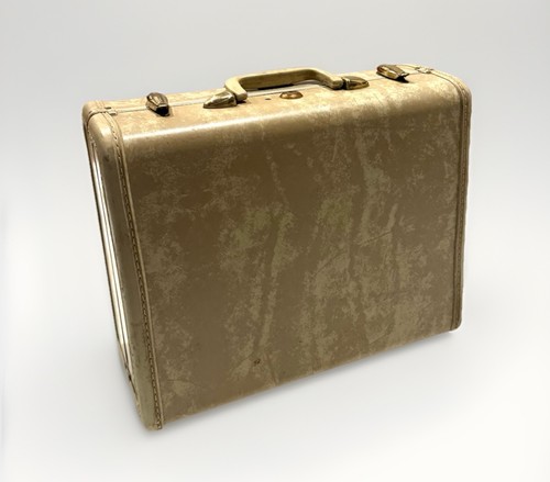 VTG Samsonite 4516 Hard Shell Suitcase Train Case Beige Mid Century