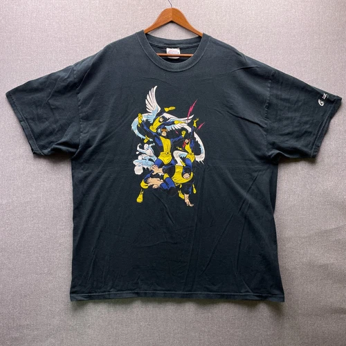 Vtg Marvel Graphitti X-Men in Training Mens 2XL Surfer Squad Comic Promo T Shirt