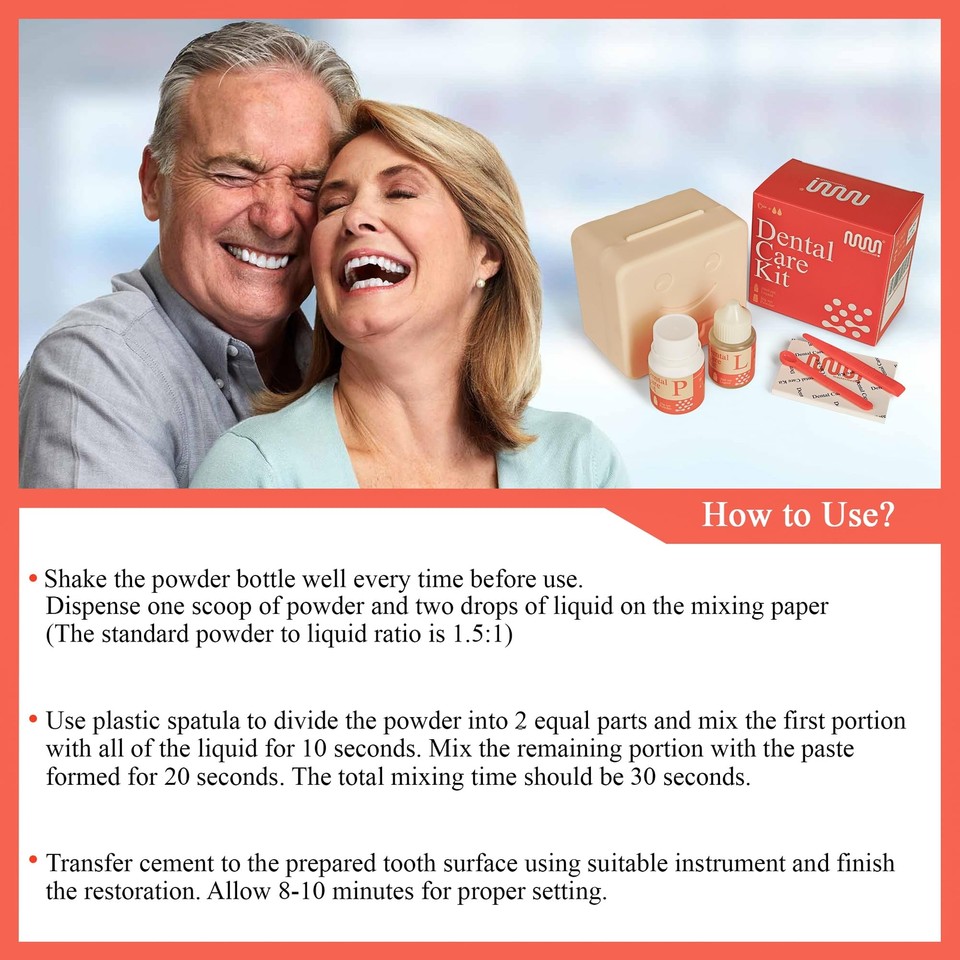 Zinc Oxide Eugenol Cement Dental Care Kit Glue For Crowns & Bridges