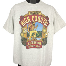 Vintage Hiking Excursions T Shirt Mens Size XL 90s High Country Made In USA