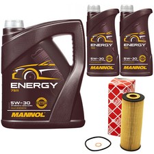 Motoröl Set MANNOL 5W-30 API SN/CH-4 7 Liter + Ölfilter für Mercedes C-Klasse Motoröl Set MANNOL 5W-30 API SN/CH-4 7 Liter + Ölfilter für Mercedes C-Klasse