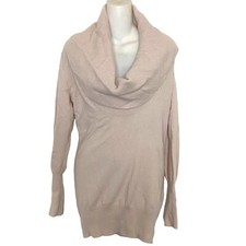 Elie Tahari Womens Beige Cashmere Sweater With Cowl Neck Size M