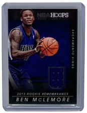 Ben McLemore 2014-15 Hoops Rookie Remembrance Memorabilia Jersey Card Kings #20. rookie card picture