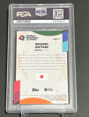PSA9 Shohei Ohtani 2023 World Baseball Classic Japan Stars Blue