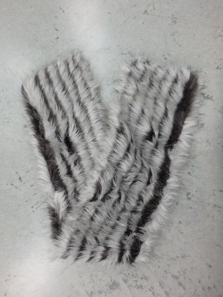 Fox Faux Fur collar / scarf Gray for Winter Coat Jacket 39216 eBay