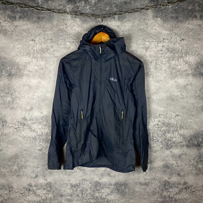 Women's RAB Vital Windshell Hoody Jacket Black Polyamide Size S